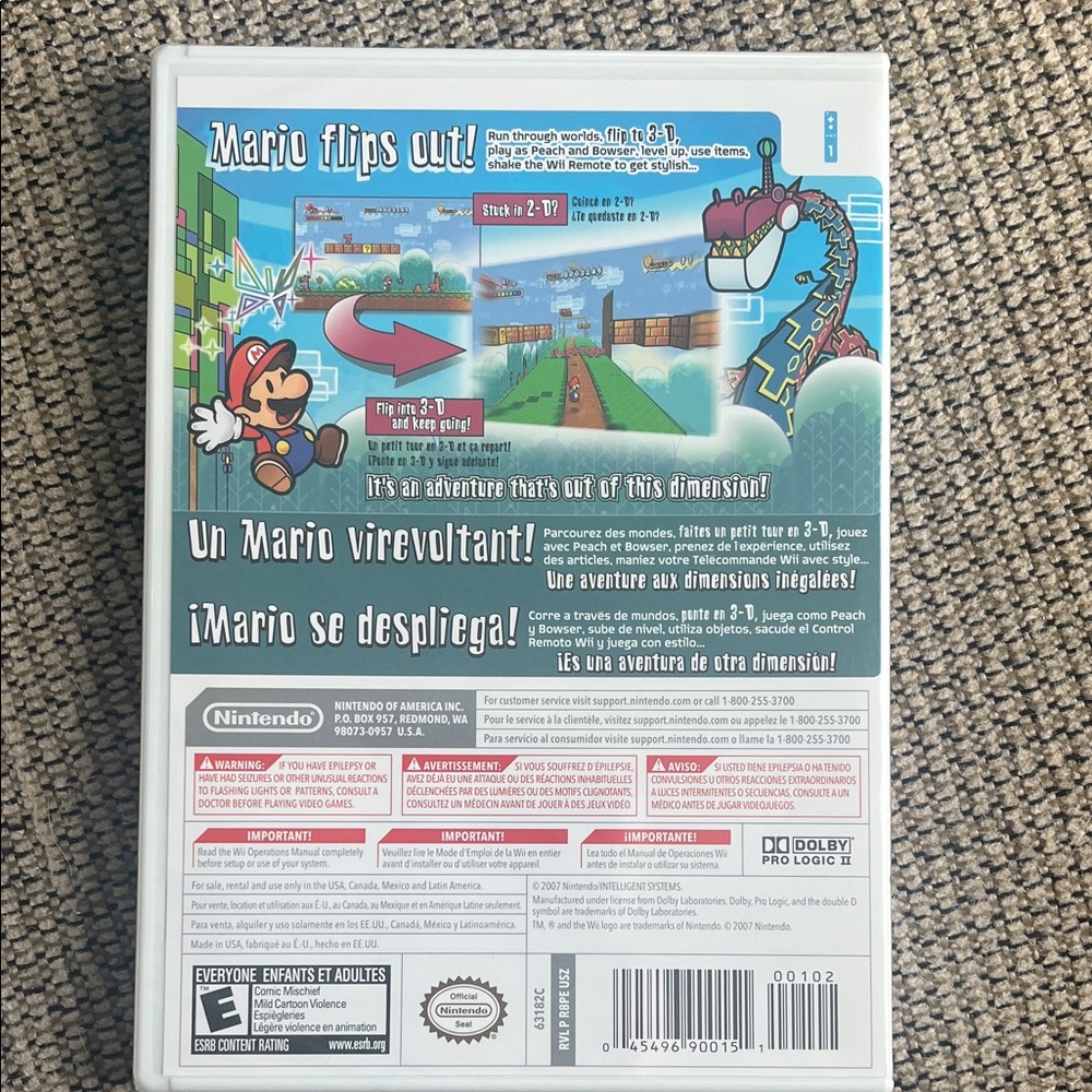 Nintendo Super Paper Mario for Wii - Brand new unopened - Picture 2 of 2